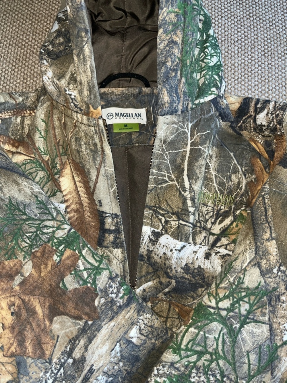 Magellan Outdoors Kids Camo Hooded Jacket - Brown, Green, White, Tan